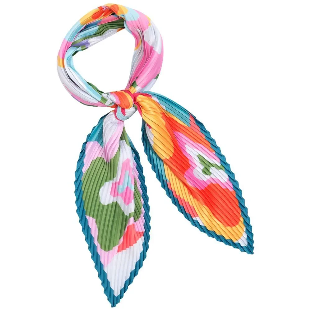 Echo23NYC Ruffle Silk Feeling‎ Floral Scarf